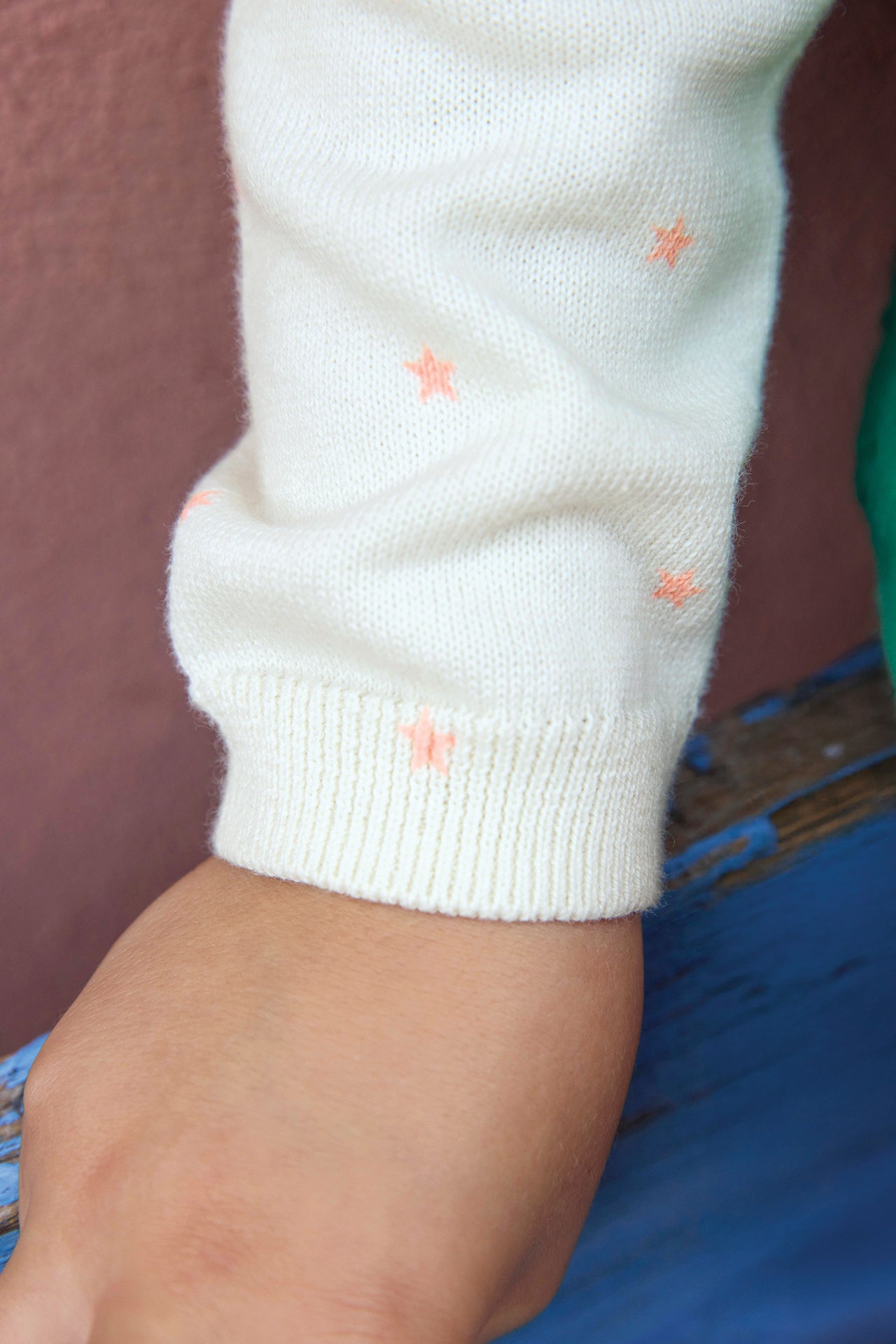 Cardigan - Lilou Star Ecru Bonton