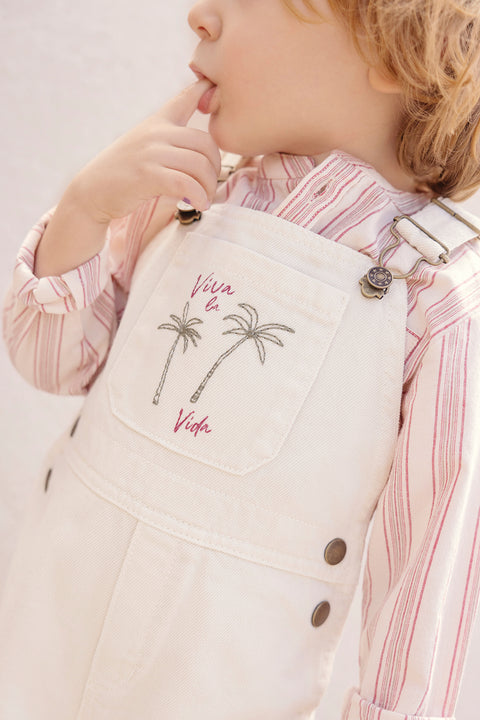 Salopette Courte - Lazslo Ecru Bonton - Image principale