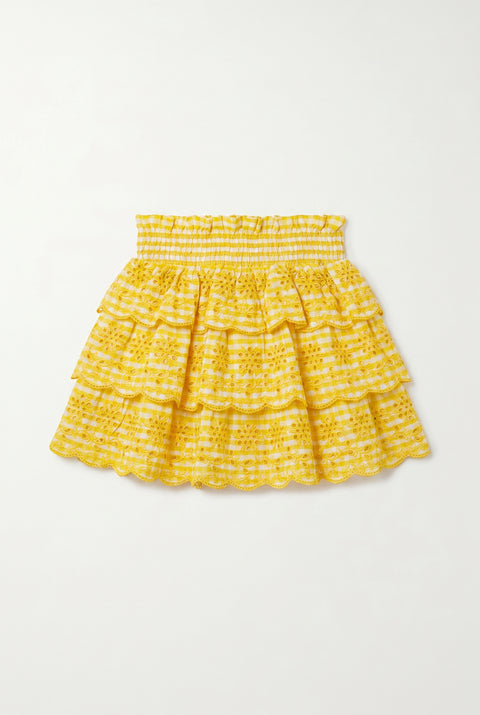 Skirt -Nali Two-tone gingham Loulou x Bonton - Image principale