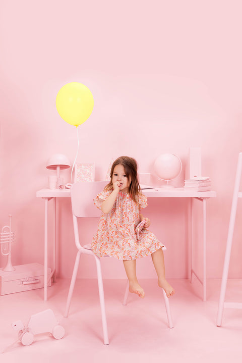 Robe - Noisette Fleur Vintage Rose - Image principale
