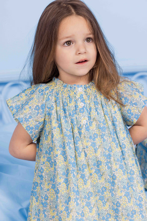 Robe - Noisette Fleur Vintage Bleu - Image principale