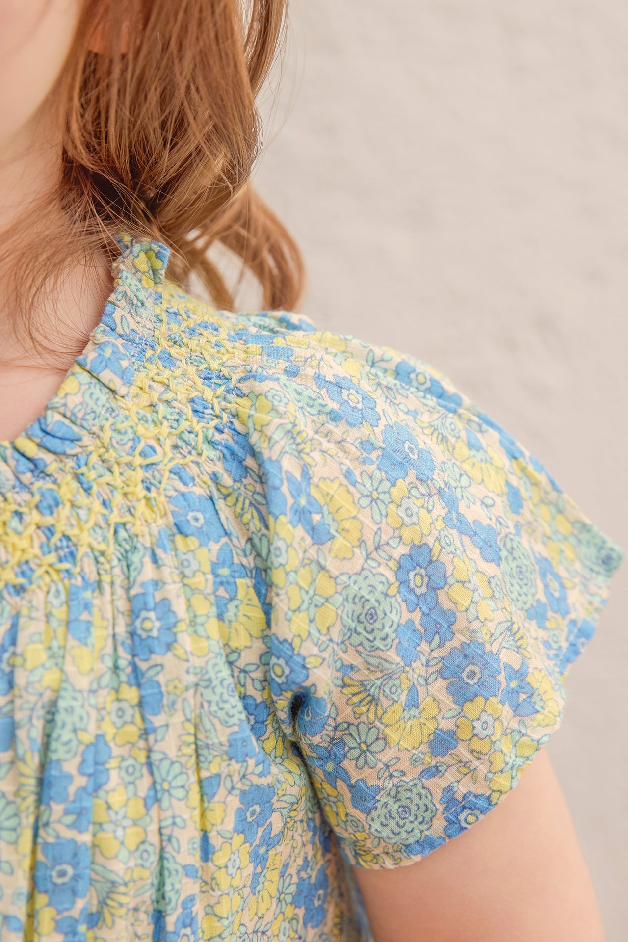 Robe - Noisette Fleur Vintage Bleu