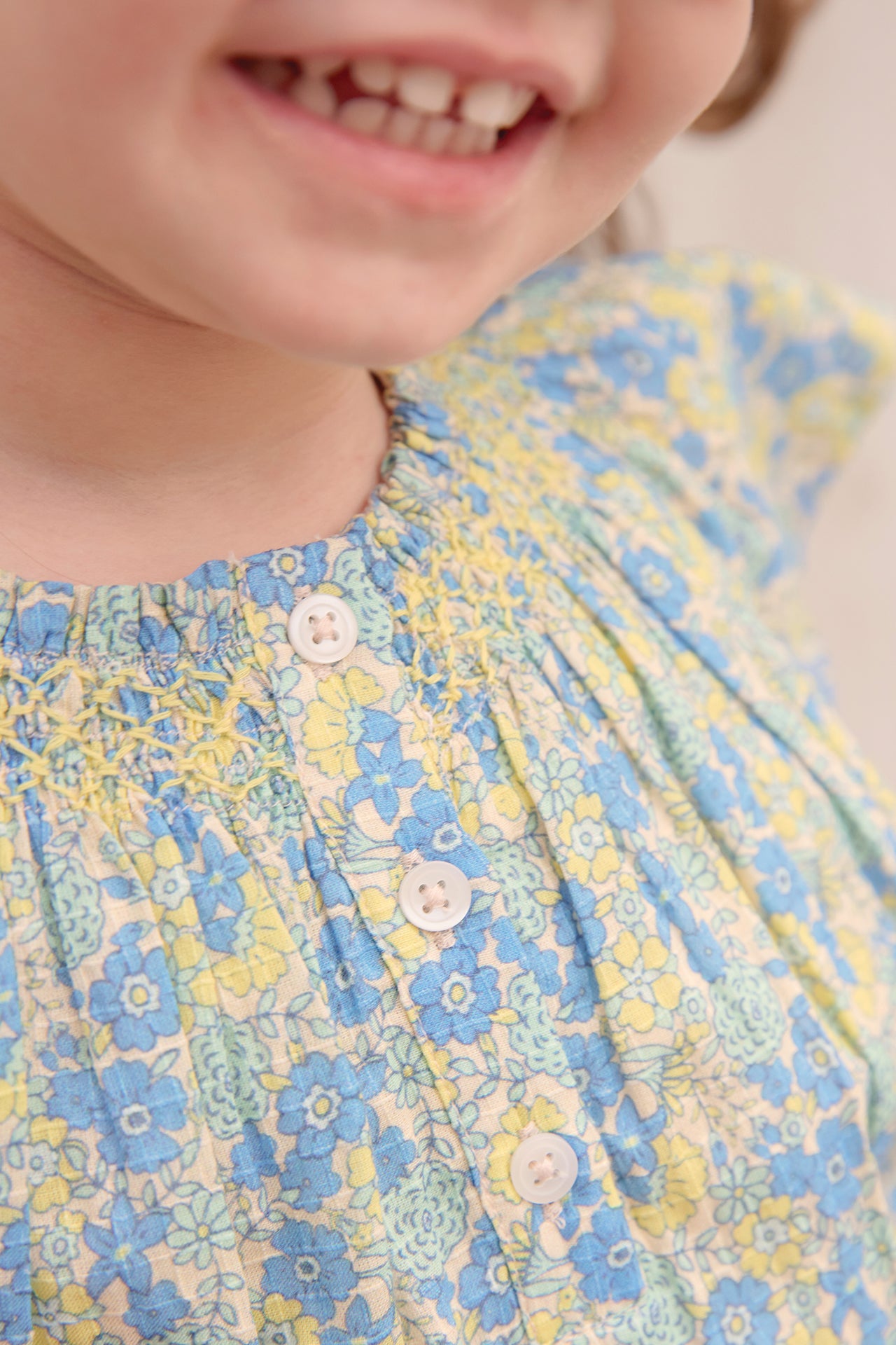 Robe - Noisette Fleur Vintage Bleu