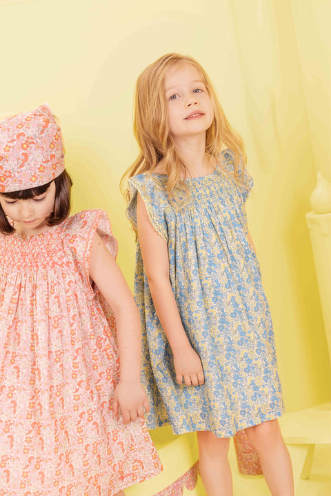 Robe - Léna Fleur Vintage Bleu - Image principale