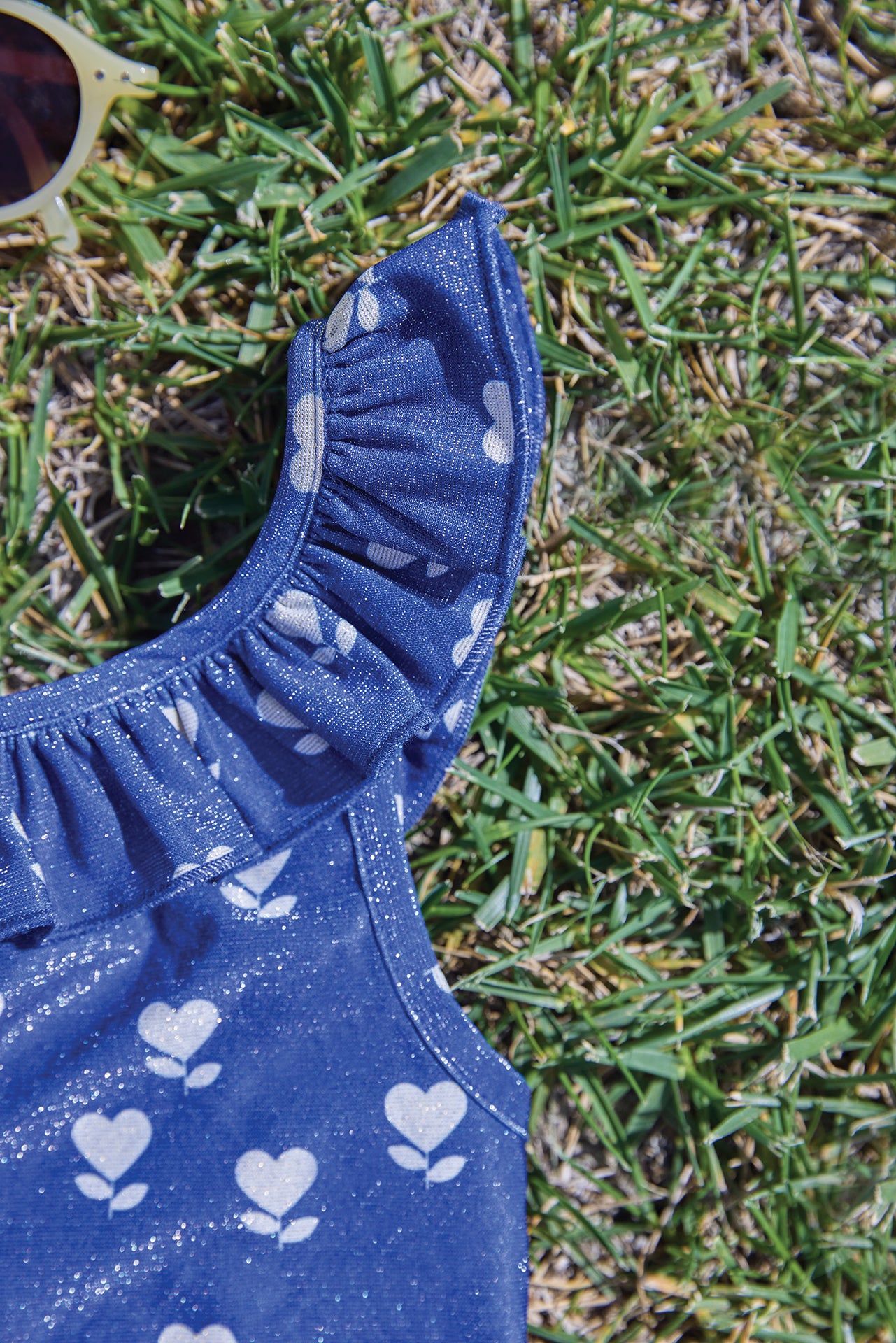 Swimsuit - Nudist Flower Summer Blue