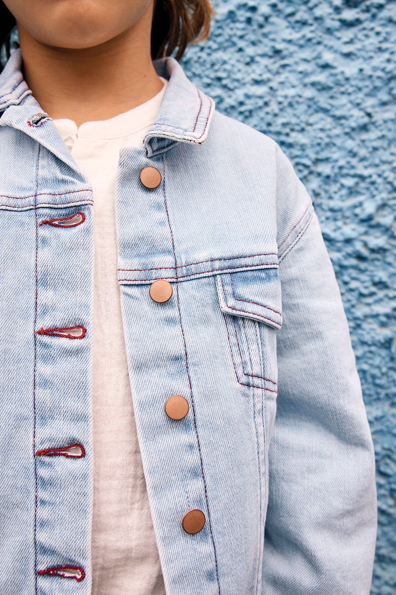 Veste - Nael Denim Blanchi