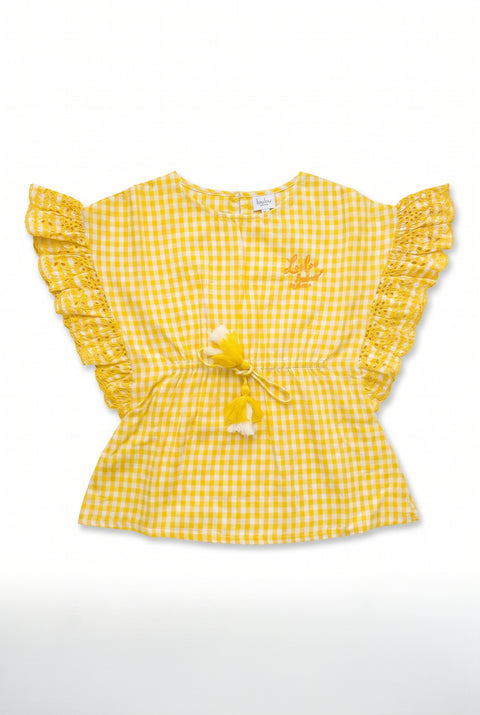 Blouse - Two-tone gingham Loulou x Bonton - Image principale