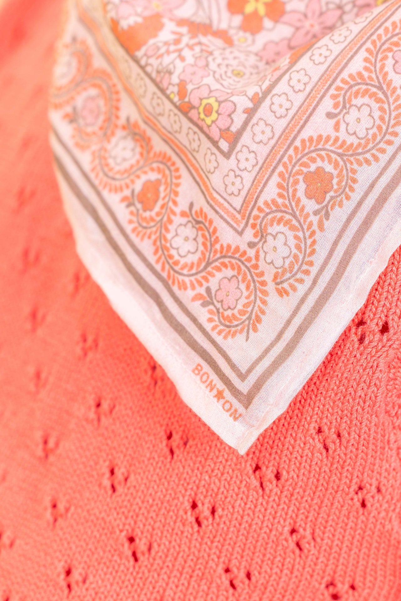 Foulard - Fleur Vintage Rose