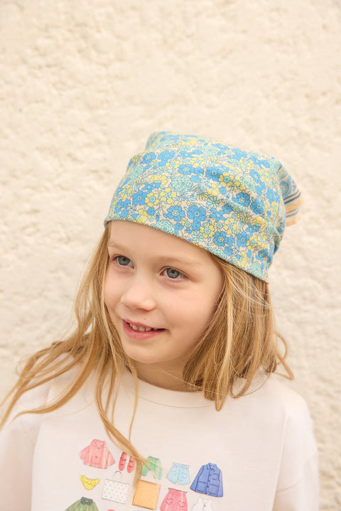 Foulard - Fleur Vintage Bleu - Image principale