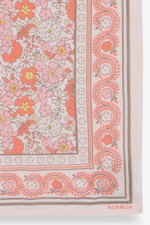 Foulard - Fleur Vintage Rose - Image principale