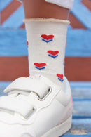 Chaussettes - Mini coeurs Ecru Bonton