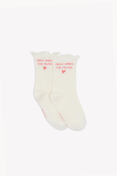 Chaussettes - More Amor Ecru Bonton - Image principale