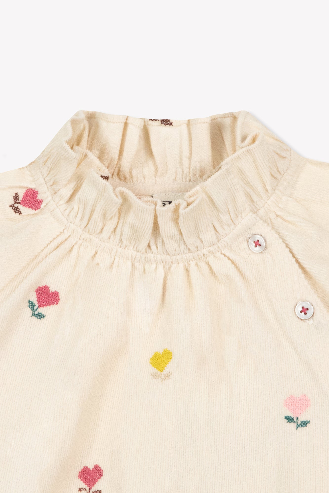 Blouse - Pomette Cœur Flower Velours