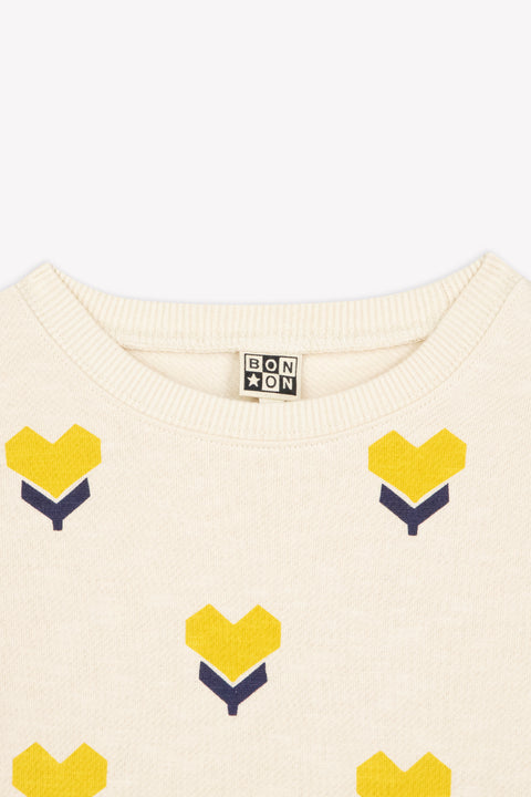 Sweatshirt - Smile Heart Flower Cotton - Image principale