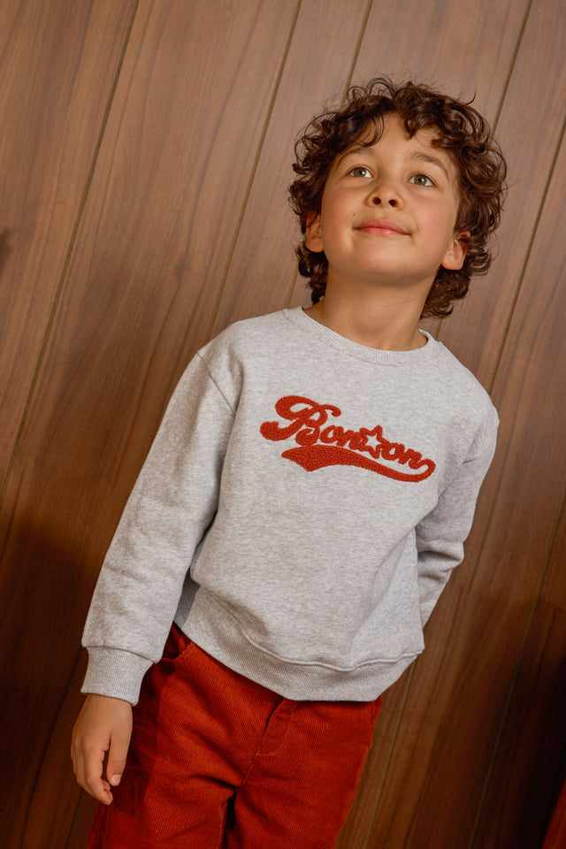 Sweat - Smile Gris Coton - Image principale