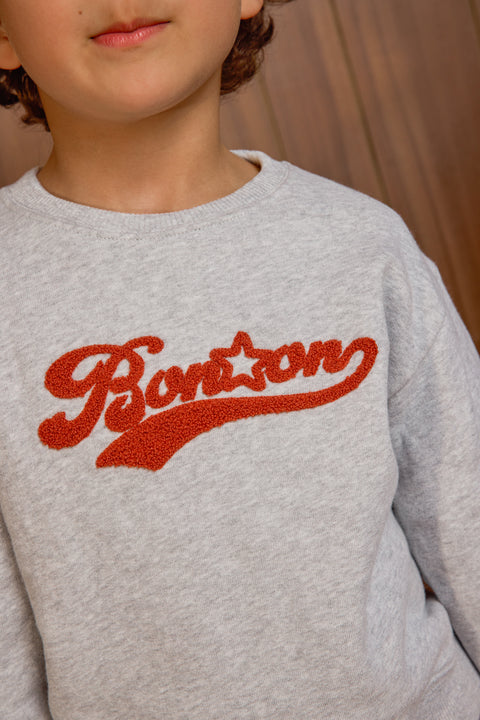 Sweat - Smile Gris Coton - Image principale