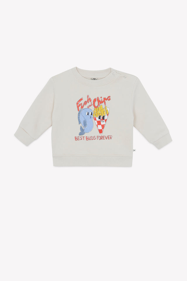 Sweat - Smily Fish & Chips Coton - Image principale