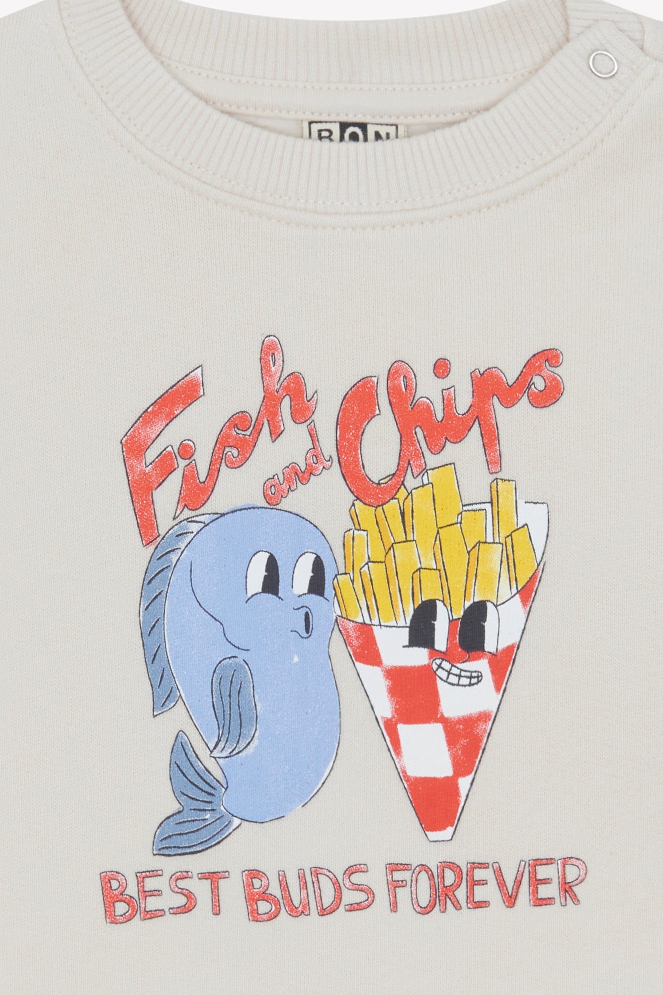 Sweat - Smily Fish & Chips Coton