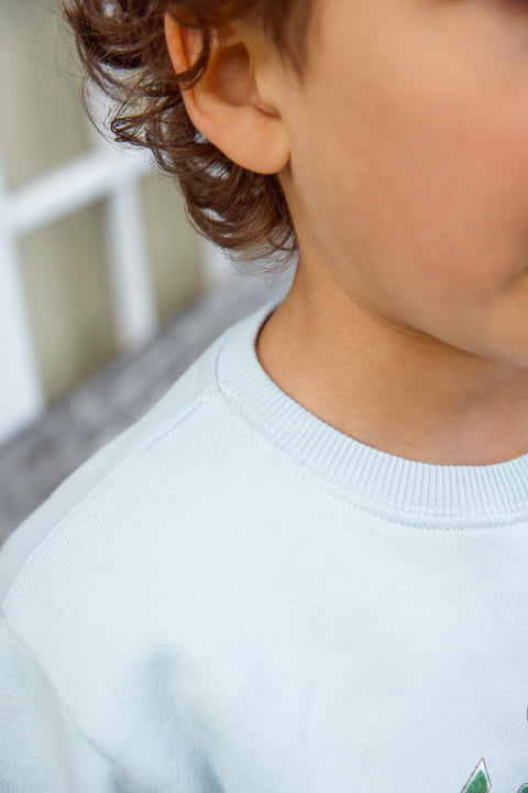 Sweat - Smile Fish Bleu Coton - Image principale
