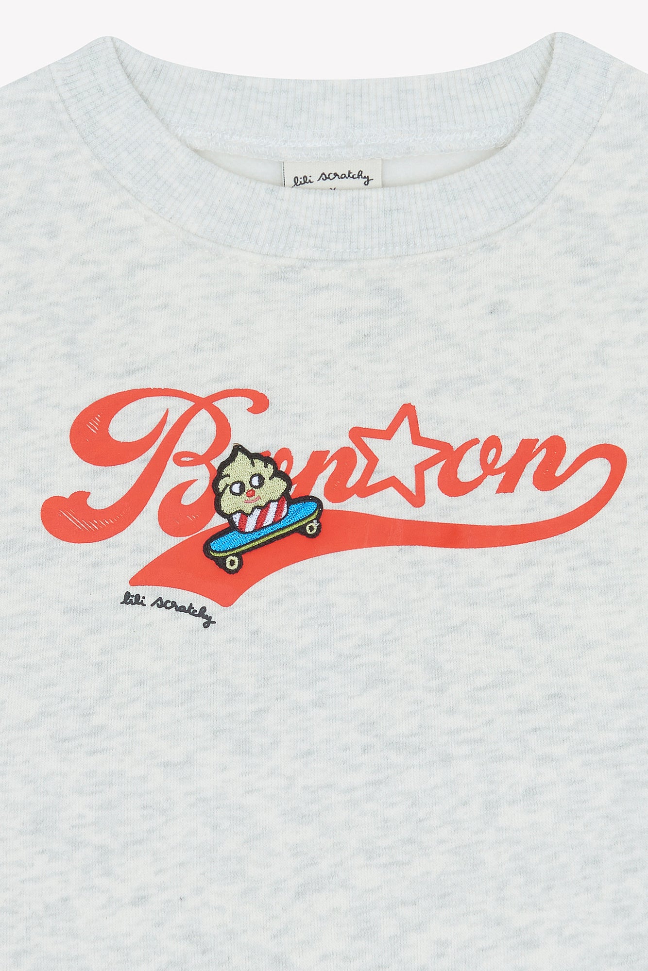 Sweat - Smile Gris Coton Bonton x Lili Scratchy