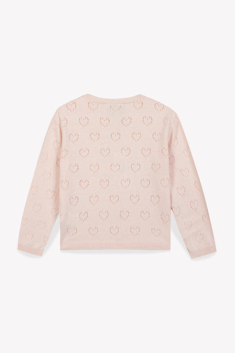 Cardigan - Lilou Pink Cotton Cashmere - Image principale
