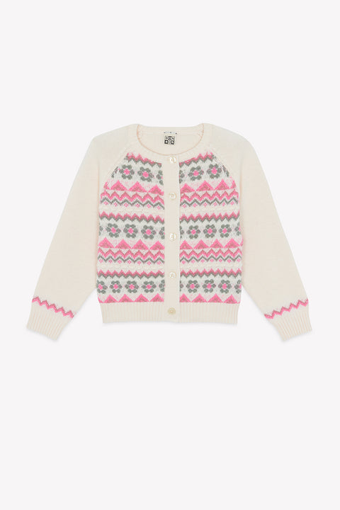 Cardigan - Pia Milk Jacquard - Image principale