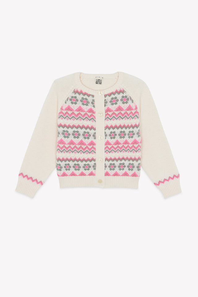 Cardigan - Pia Milk Jacquard - Image principale