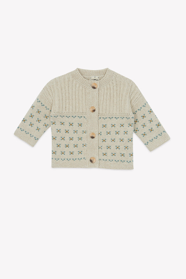 Cardigan - Peanut Milk Jacquard - Image principale