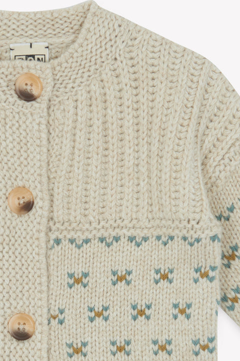 Cardigan - Peanut Milk Jacquard - Image principale