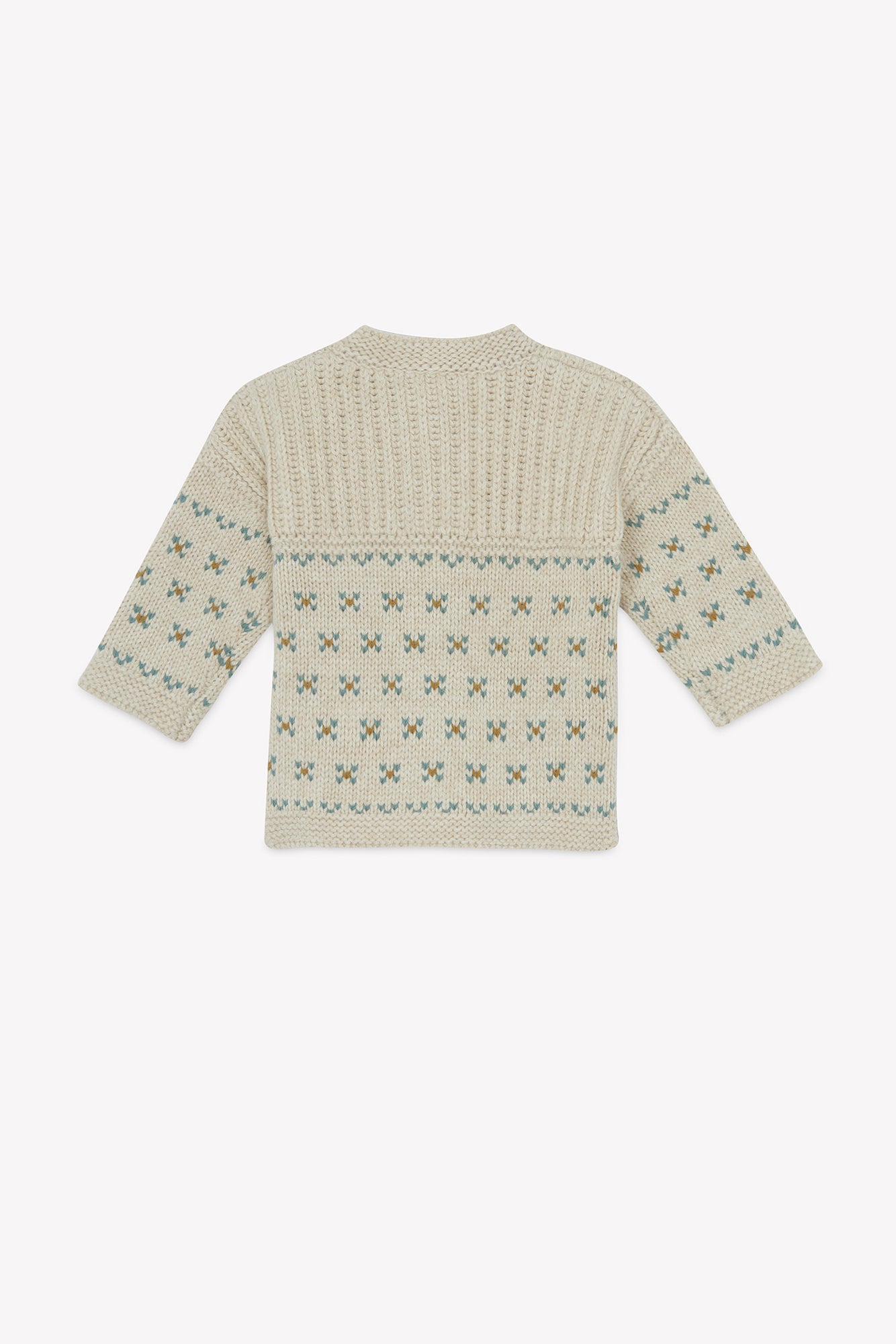 Cardigan - Peanut Milk Jacquard