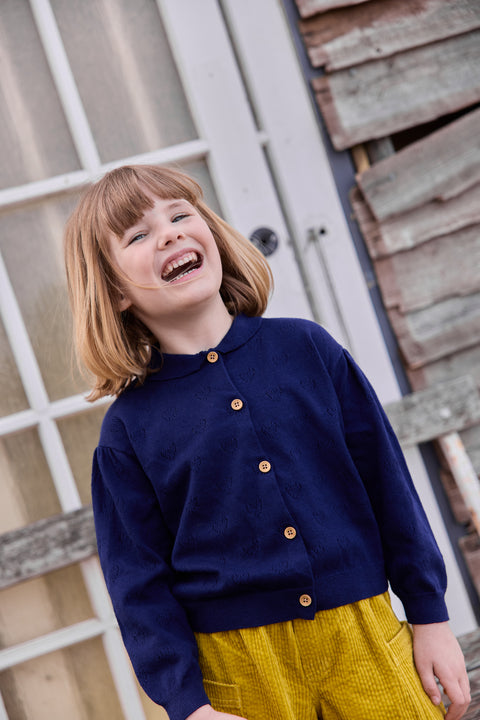 Cardigan - Paris Sailor Blue Coton Cachemire - Image principale