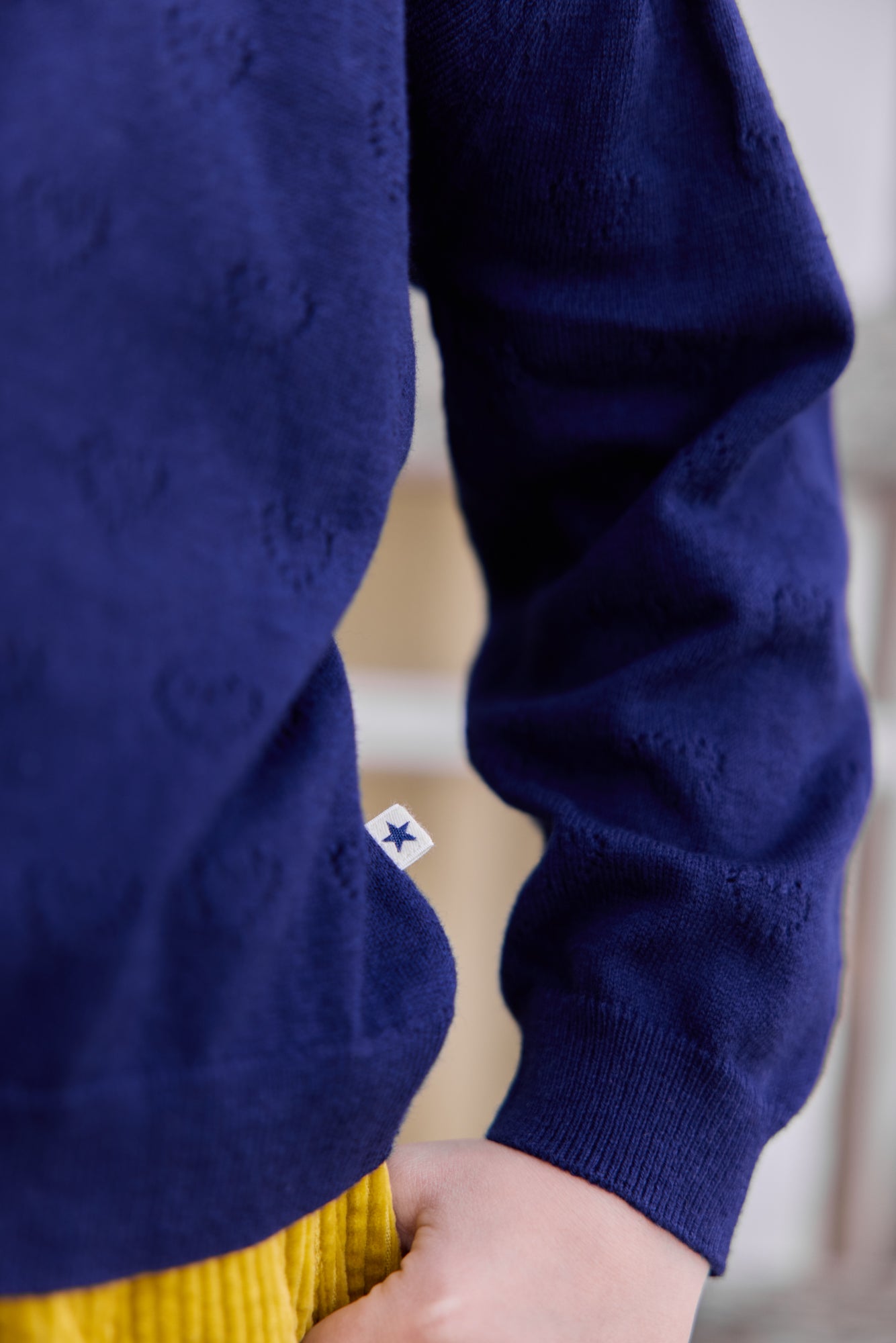 Cardigan - Lilou Blue Cotton Cashmere