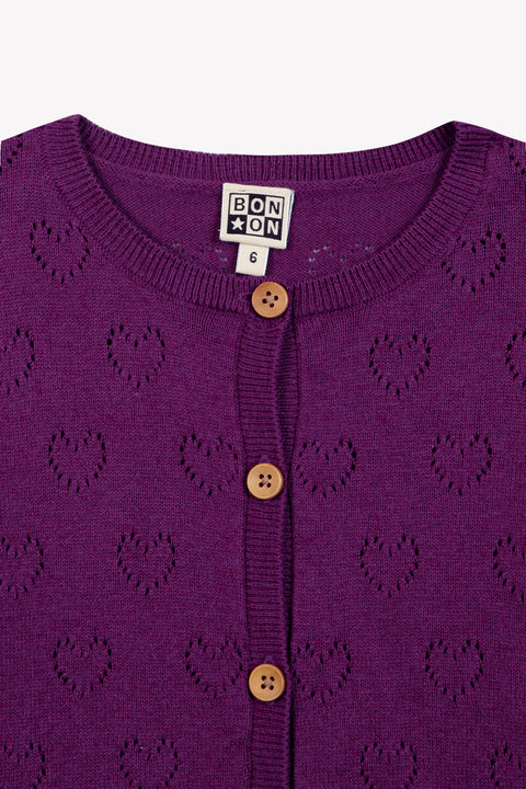 Cardigan - Paris Purple Rain Coton Cachemire - Image principale