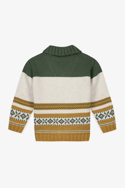 Cardigan - Polar Kaki Jacquard - Image principale