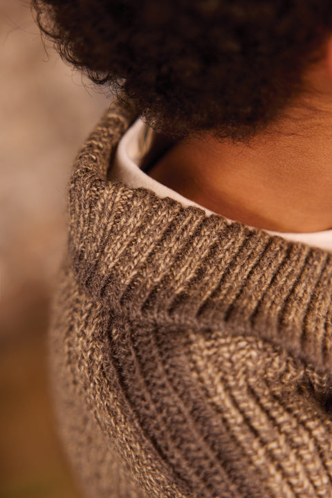Cardigan - Pimpon Kaki Laine - Image principale
