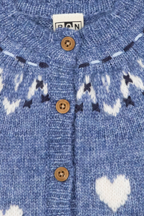 Gilet - Pastel Blue Jacquard - Image principale