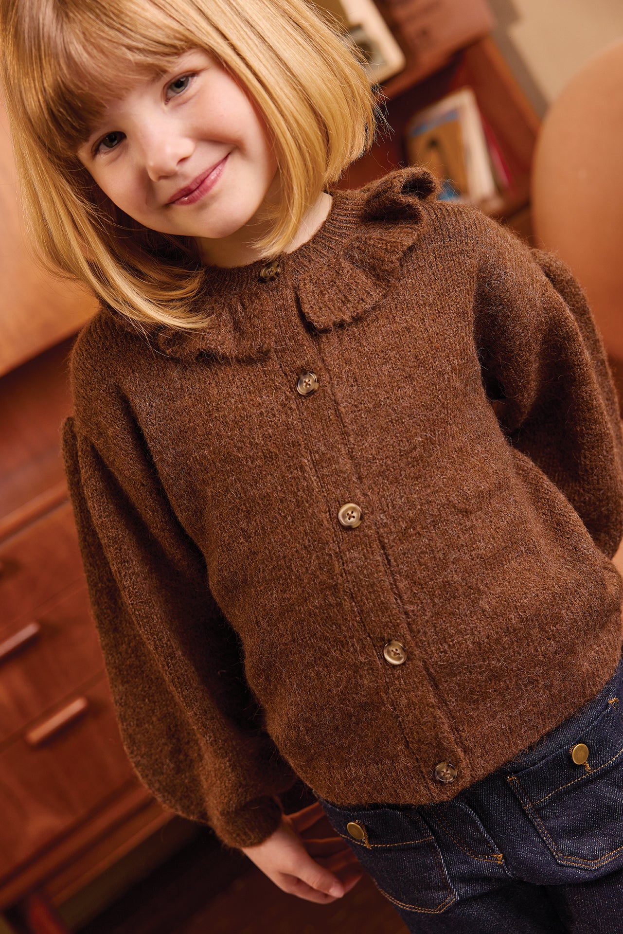 Cardigan - Paloma Brown Volant