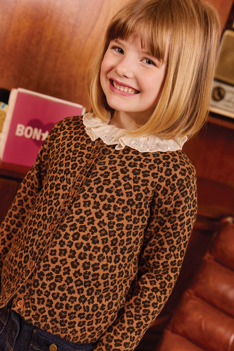Cardigan - Lilou Léopard Coton Cachemire - Image principale