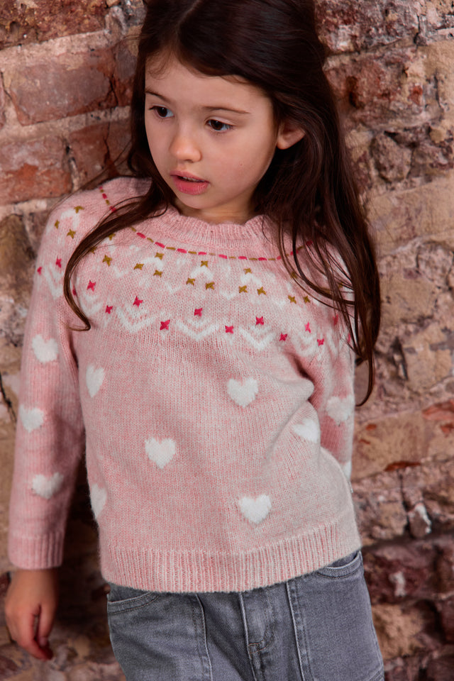 Pull - Pastel Rose Elizabeth Jacquard - Image principale