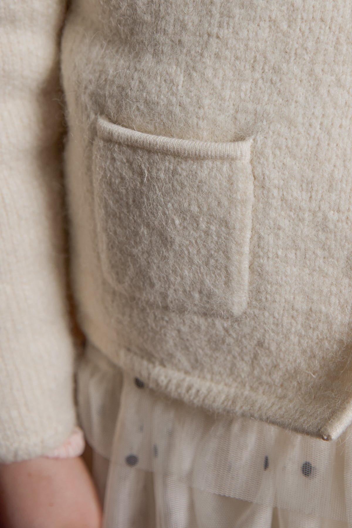 Cardigan - Pearl Milk Alpaga