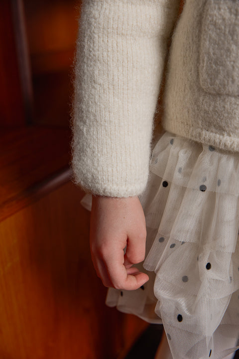 Cardigan - Pearl Milk Alpaga - Image principale