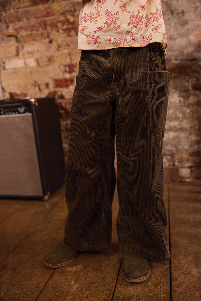 Pantalon - Lauren Kaki Velours - Image principale