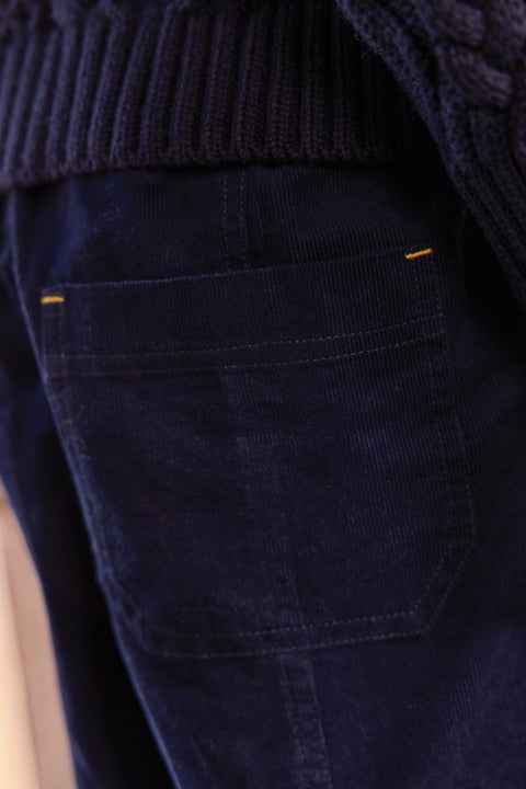 Pantalon - Patrick Sailor Blue Velours - Image principale
