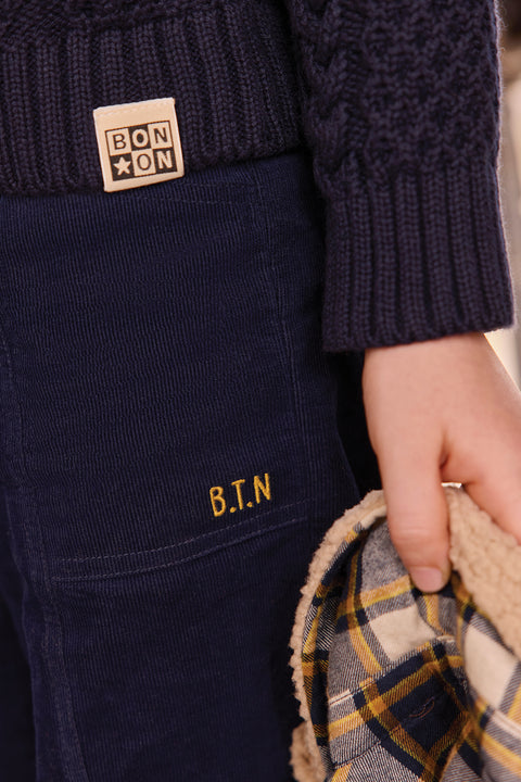 Pantalon - Patrick Sailor Blue Velours - Image principale