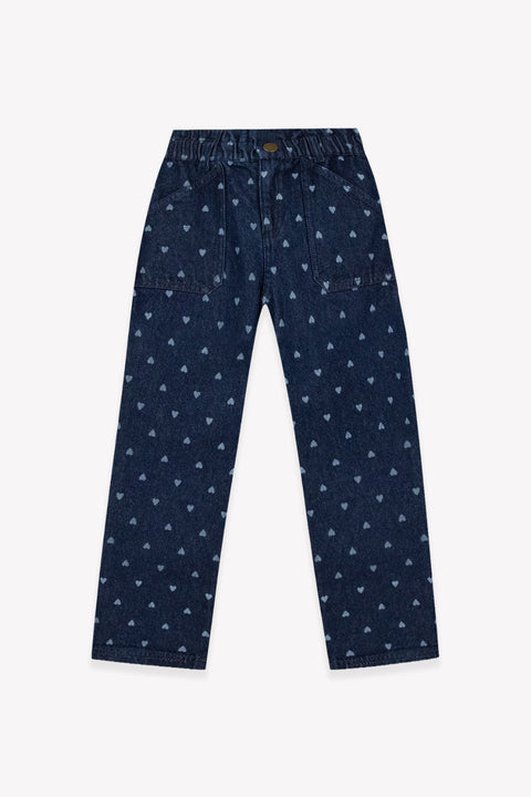 Trousers - Lino Denim Hearts Cotton - Image principale
