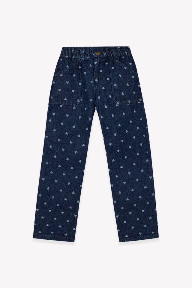 Pantalon - Lino Denim Cœurs Coton - Image principale