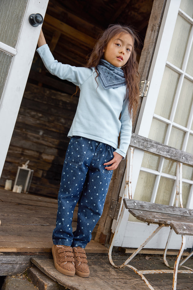 Pantalon - Lino Denim Cœurs Coton - Image principale