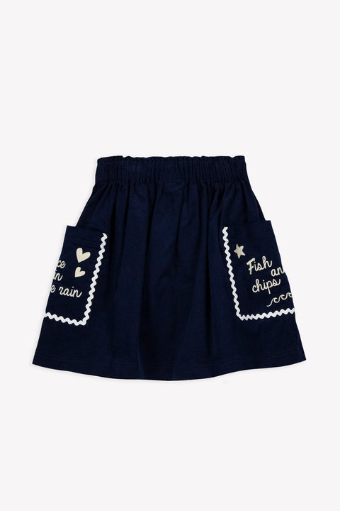 Jupe - Ruche Sailor Blue Coton - Image principale