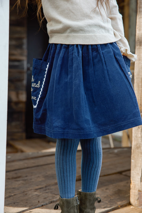 Jupe - Ruche Sailor Blue Coton - Image principale