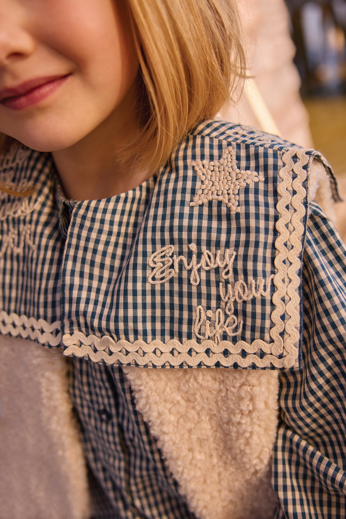 Dress - Paulette Two-tone gingham Cotton